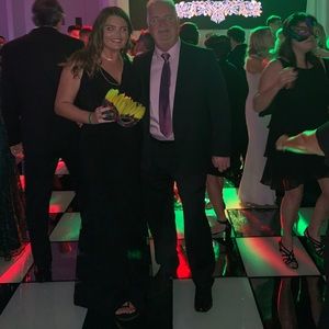 Ralph Lauren Tulle Panel Black Dress